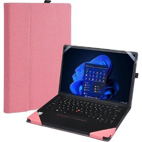 Laptop Cover for Lenovo ThinkPad X1 Carbon Gen 12| X1 2-in-1 Gen 9| HP Envy X360 14-FA 14z-FA |14-fc 14t-fc |Spectre x360 2-in-1 14-EU 14t-EU All-Inclusive 14" PU Leather Inner Pocket Cover (Black)