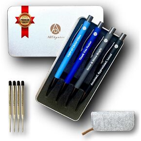 Pastor Appreciation Gifts Aluminum Alloy Ballpoint Pen with Stainless Steel Refill, Scripture Quote, Elegant Gift Box & Reusable Felt Pen Pouch, Perfect Clergy Appreciation Present