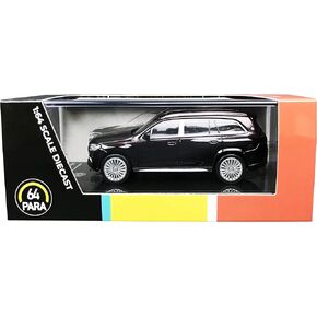 MB Maybach GLS 600 with Sunroof Rubellite Red and Obsidian Black Metallic 1/64 Diecast Model Car by Paragon PA-55304