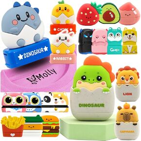 Name Stamp for Clothing Kids Waterproof - 42 Styles & 37 Icons - Personalized Name Stamp for Clothes,Custom Name Stamps for Kids,Customized Clothing Name Stamp,Waterproof Clothes Name Stamp