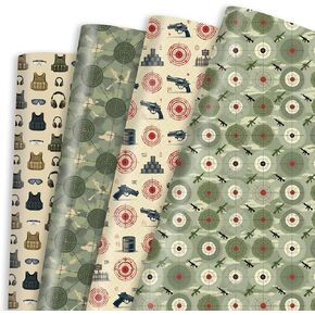 Pineraap Airplane Wrapping Paper 12 Sheets Fighter Jet Military & Airplane Themed Designs Gift Wrap for Aviation Enthusiasts,Pilots,20"×28"