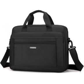 zhongningyifeng Laptop Bag 15.6 Inch Briefcase for Men Women Waterproof, Shoulder Computer Messenger Handbag for Business Office Work Travel College Black