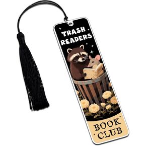 Cool Stuff Book Marks for Reading Women Men Dark Romance for Adults Book Lovers Halloween Gifts Baskets Stuff for Women Men Gag Christmas Gifts for Book Lovers Trash Readers Book Club Raccoon Bookmark