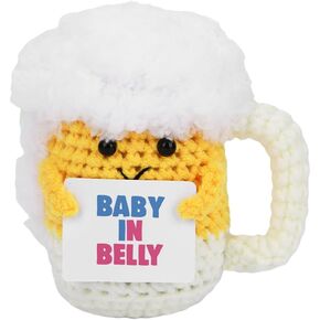 Mom to Be Gifts Funny Pregnancy Baby Announcement Gifts for Aunt New Mom Expecting Moms Pregnant Women First Time Mother Pregnancy Reveal Gift Ideas Handmade Crochet Doll (Doll 1312)