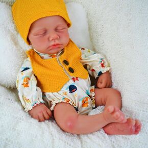Reborn Baby Dolls That Lifelike -18.5 inch Full Body Silicone Sleeping Baby Girl Handmade Face Realistic Body Details for Children Gift in Saudi Arabia