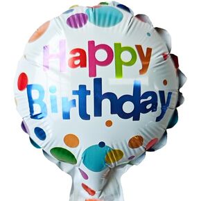 Harnel 4" Birthday Foil Balloons,Air Filled - Pack of 50 in Saudi Arabia
