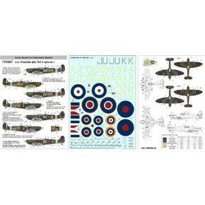 Decal for British Supermarine Spitfire MK V Presentation Spits Part 2 1/48 Scale Foxbot 48-004 - Model Kit