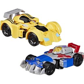 TRANSFORMERS Bumblebee and Starscream Bot Racers, Easy to Change from Robot Toys to Car Toys, Action Figures for Boys and Girls 3+