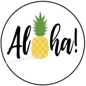 30 Pcs 1.5" Inch Aloha Stickers - Aloha Stickers Hawaiian - Hawaiian Stickers Envelope Seals Labels - D #AA61RK
