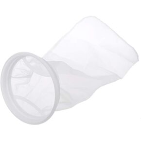 YIBAISI Filter Socks for Extra Fine Mesh 7 Inch by 17 Inch Long Premium Aquarium Nylon Filter Bags with Rings