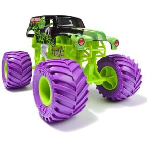 Monster Jam, Official Series 24 Oversized Grave Digger Purple Tires Monster Truck, Collector Die-Cast Vehicle, 1:24 Scale, Kids Toys for Boys Ages 3 and up