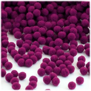 The Crafts Outlet 100-Piece Multi Purpose Pom Poms, Acrylic, 7mm/0.28-inch, Round, Light Brown