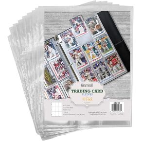 واقيات بطاقات التداول من Samsill ذات 9 جيوب، 40 حزمة، تناسب 3 مجلدات حلقية قياسية، 360 جيبًا علويًا للتحميل، تحمل بطاقات مقاس 2.5 × 3.5 بوصة، وبطاقات الألعاب، وبطاقات العمل، والبطاقات الرياضية in Kuwait