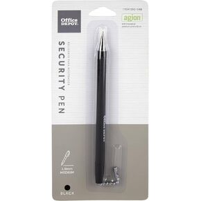 Office Depot Security Counter Pen, Refill, Medium Point, 1.0 mm, Black Ink