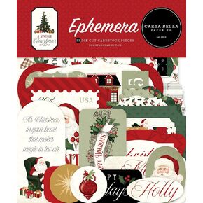 Carta Bella Cardstock Ephemera-Icons, A Vintage Christmas
