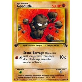 Pokemon - Geodude (47) - Fossil 1st Edition