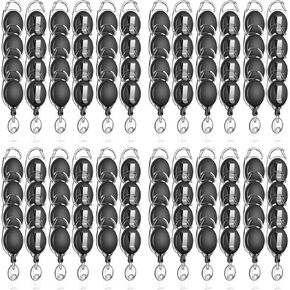 RHBLME 50 Pack ID Badge Holder Retractable With Heavy Duty Clip, Carabiner Reel, Belt Clip for Key Name Card