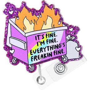 I'm Tired of This Grandpa Badge Reel with Alligator Clip Funny ID Badge Holders Cute RN LPN CNA MA PCT Badge Buddy Healthcare Medical Students Nurse Accessories for Work