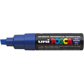 UNI POSCA PC-8K CHISEL TIP MARKER PEN- BLUE (BOX OF 6)