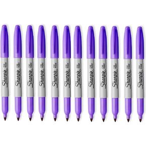 Newell Brands Sharpie Fine Point Permanent Marker Pen Ultra Violet 12 Pack