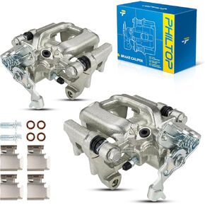 PHILTOP 19B6384+19B6385 Rear Disc Brake Caliper Assembly Fit For A3 Quattro 2010-2013, Beetle 2012-2013, Eos 2011-2016, Golf, GTI, Jetta, Passat, A3, Pair Set of 2 Rear Driver and Passenger Side in Saudi Arabia