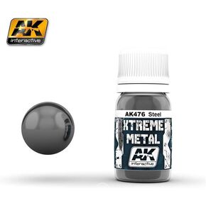 AK Interactive - 30ml Extreme Metal Paints - Steel - AK00476