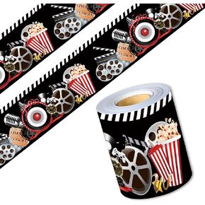 Movie Night Bulletin Board Decoration Holiday Trim Border 36 ft Cutouts Bulletin Board for Party Office Chalkboard Decor