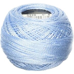DMC 116 8-3325 Pearl Cotton Thread Balls, Light Baby Blue, Size 8