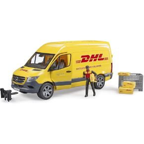 Bruder 02671 MB Sprinter Delivery Van with Driver Figure, Pallet Cage and Packages