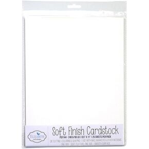 ELIZABETH CRAFT DESIGNS White Elizabeth Craft Soft Finish Cardstock 8.5"X11" 25/Pkg