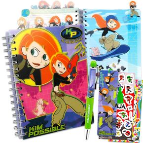 Kim Possible Journal Set - Bundle with Notebook with Tab Dividers, Pen, and Bookmark for Kids, Teens, and Adults | Kim Possible Journal Notebook