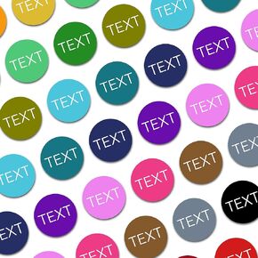 Personalized 0.5' Circle Stickers - Circle Labels with Custom Color and Text