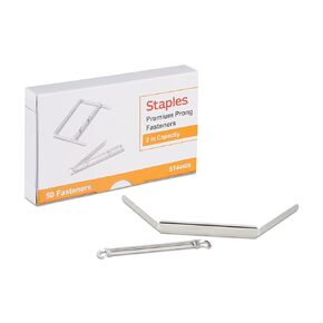 Staples 1798844 2-Piece Premium Prong Fastener Silver 2 3/4-Inch Width 2-Inch Capacity 50/Pk