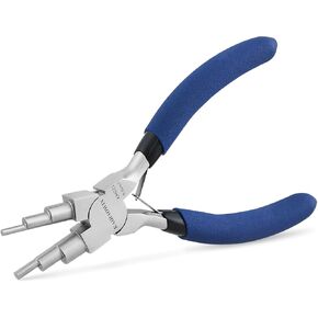 Bail Making Pliers-KAIHAOWIN 6 in 1 Wire Bending Pliers Loopers Pliers for Jewelry Making Supplies with Comfort Grip Handle for Wire Wrapping, Bails, Loops, Hooks, Jump Rings
