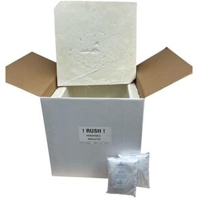 UN18A-IP Thermo Chill Insulated Carton with Foam Shipper - 18" x 18" x 18" Outer Dimensions - 14" x 14" x 12.5" Inner Dimensions with 2 Ice Packs