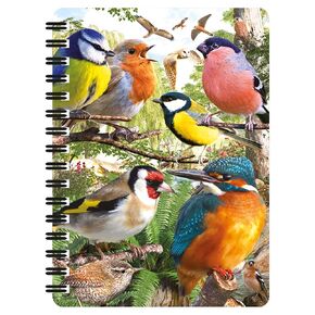 3D Livelife Jotter - Nature's Home من Deluxebase. دفتر حلزوني 3D Bird 6x4 مع صفحات ورقية معاد تدويرها. عمل فني مرخص من الفنان الشهير ديفيد بينفوند