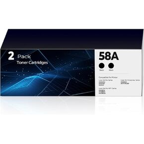58A Toner Cartridge Black Laser Jet Pro M404dw Enterprise M406dn Compatible for HP 58A CF258A Toner Cartridges Replacement Pro M404dw M406dn M404dn M404n MFP M430f M428dw M428fdn fdw Printer(2 Black)