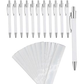 Sublimation Blank Heat Shrink Wrap Tube for Pen, 2x13cm Non-Toxic Odorless Paper-20/200Pcs Wraps or 20Pcs with Pens,DIY Pen Making Accessory (Shrink Wrap 200Pcs)