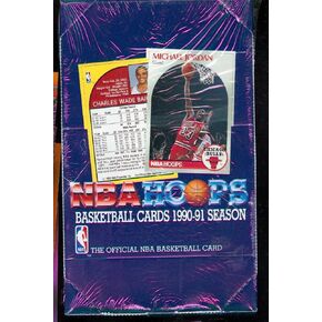 1990-91 Hoops Basketball Wax Pack Box Series 1 One NBA Card Set 1991