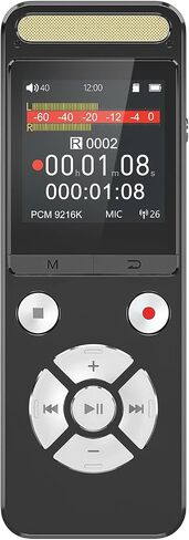 128GB Magnetic Digital Voice Recorder - 1520Hrs Recording Storage Voice Activated Recorder with Playback Noise Reduction - Audio Recorder Device for Lectures Meetings interviews in Saudi Arabia