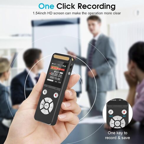 128GB Magnetic Digital Voice Recorder - 1520Hrs Recording Storage Voice Activated Recorder with Playback Noise Reduction - Audio Recorder Device for Lectures Meetings interviews in Saudi Arabia