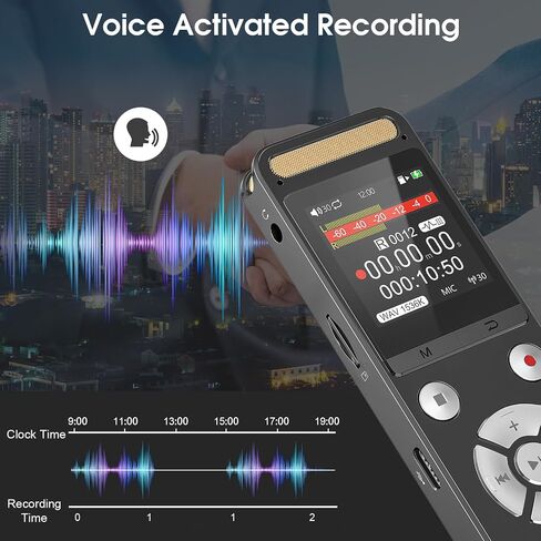 128GB Magnetic Digital Voice Recorder - 1520Hrs Recording Storage Voice Activated Recorder with Playback Noise Reduction - Audio Recorder Device for Lectures Meetings interviews in Saudi Arabia