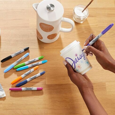 SHARPIE 32174PP Twin Tip Permanent Markers, Fine and Ultra Fine, Assorted Colors, 4 Count in Saudi Arabia