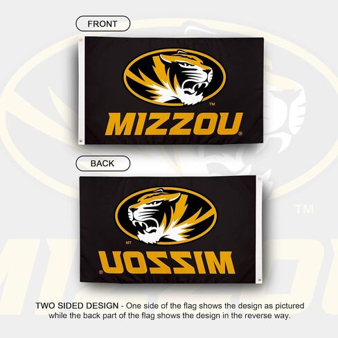 Desert Cactus University of Missouri Flag Tigers MU Mizzou Flags Banners 100% Polyester Indoor Outdoor 3x5 (Style 4) in Saudi Arabia