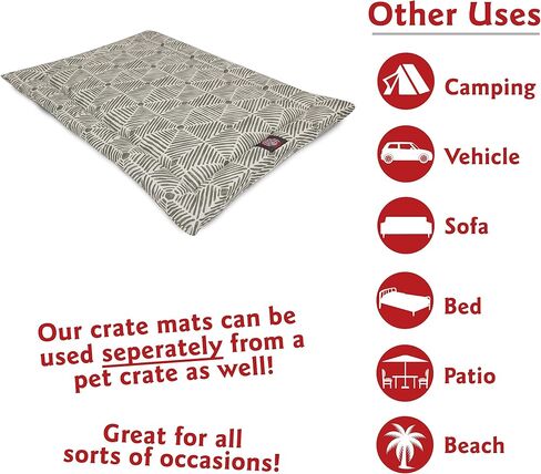42" Charlie Metallic Crate Dog Bed Mat By Majestic Pet Products in Saudi Arabia