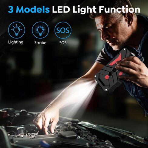 بادئ تشغيل السيارة مع ضاغط هواء، منفاخ قفز بيبل 4500 أمبير 150 رطل لكل بوصة مربعة لما يصل إلى جميع أنواع الغاز أو محرك الديزل 10.0 لتر، حزمة طاقة بطارية محمولة 12 فولت in Kuwait