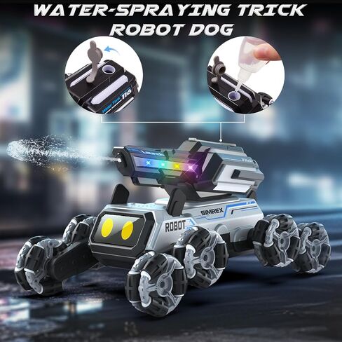 Robot Dog RC Stunt Car Toys - Interactive Remote Control Car with Gesture Control & Mecanum Wheels, LED Eyes, 3 Sound Effects, Birthday Gift for Kids Boys Girls Ages 6+ in Saudi Arabia