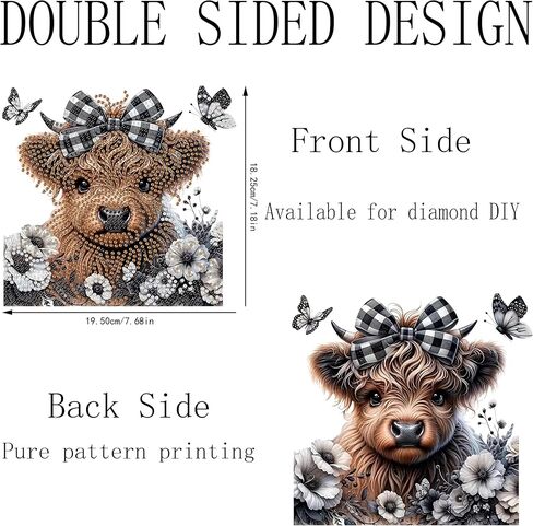 Tiwabb Flower Diamond Art Hanging Pendant Kits,Special Shape Diamond Art Kits for Adults,Double Sided Hanging Acrylic Diamond Art Ornament Kit, Pendants Home Garden Wall Hanging Kits Hanging Ornament in Kuwait