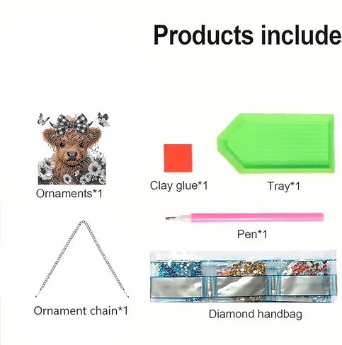 Tiwabb Flower Diamond Art Hanging Pendant Kits,Special Shape Diamond Art Kits for Adults,Double Sided Hanging Acrylic Diamond Art Ornament Kit, Pendants Home Garden Wall Hanging Kits Hanging Ornament in Kuwait