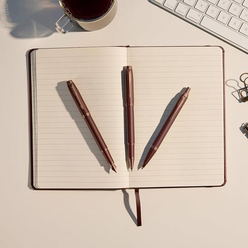 PARKER IM Monochrome Fountain Pen | Burgundy Finish and Trims | Fine Point | Blue Ink | Gift Box in Saudi Arabia